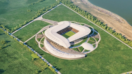 Искусственный остров под будущий стадион к ЧМ-2018 в Ростове наполовину готов 